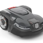 Vorderansicht eines Husqvarna Mähroboters.