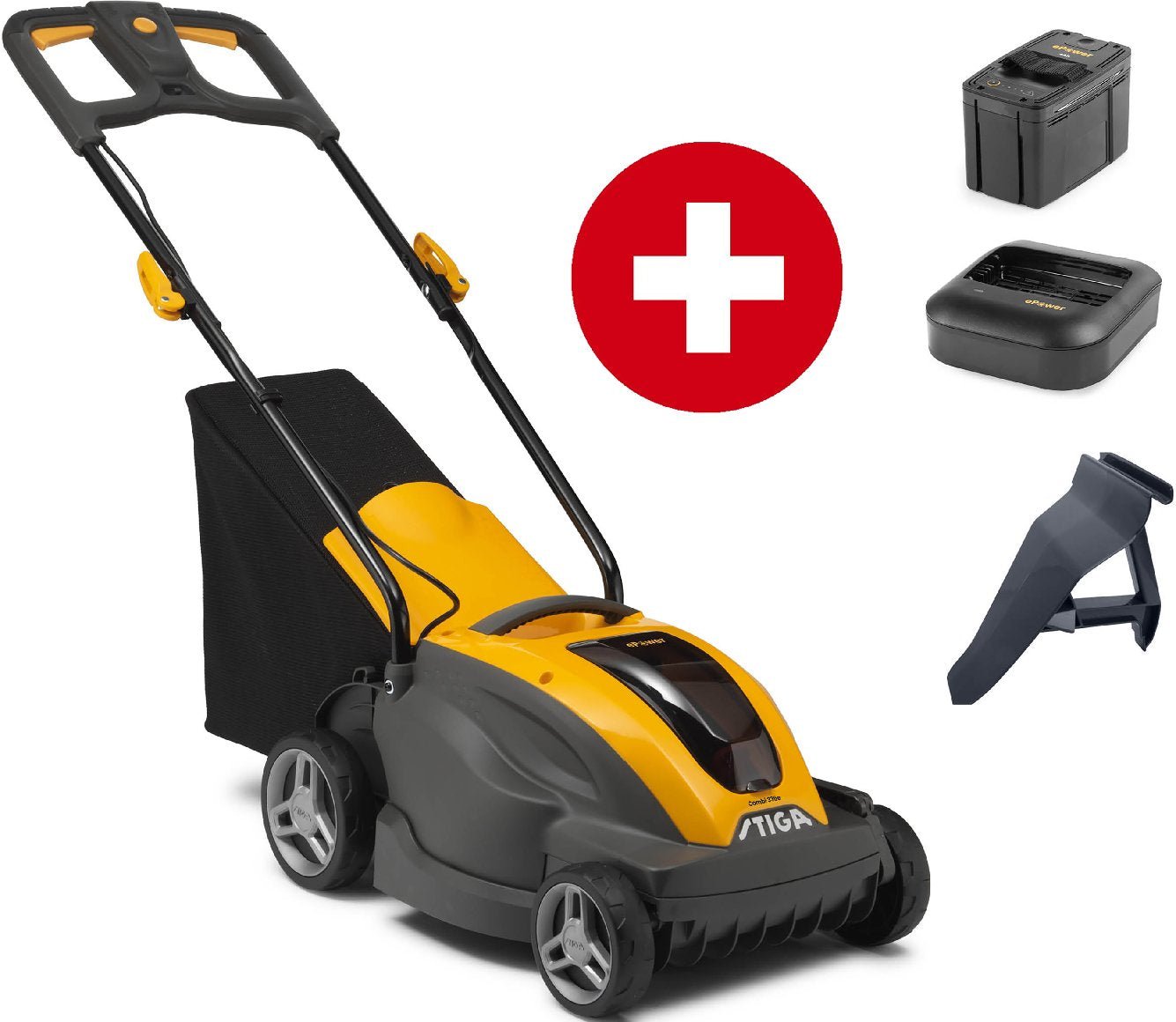 Stiga_Combi_336e_Kit_20260209 Stiga Akku-Rasenmäher Combi 336e Kit mit 2 Ah Akku und Schnell-Ladegerät – Bild 1