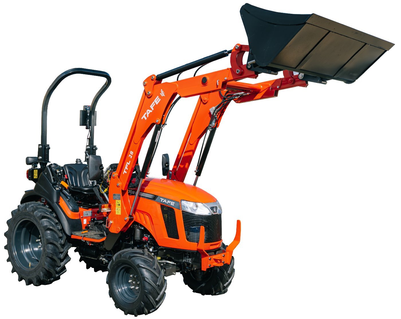 Tafe_6028M_mit_Frontlader_und_OPG-Schutzvorric Tafe Allrad-Universalschlepper 6028M mit Frontlader und OPG-Schutzvorrichtung Grundmaschine ohne Bereifung – Bild 1